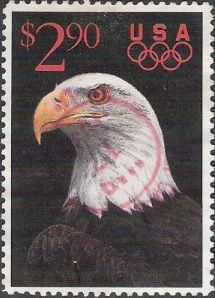 $2.90 U.S. postage stamp picturing bald eagle