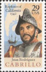 29-cent U.S. postage stamp picturing Juan Rodriguez Cabrillo