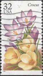 Crocus 32-cent U.S. postage stamp picturing crocus