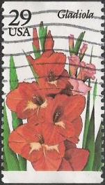 29-cent U.S. postage stamp picturing gladiola