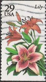 Lily 29-cent U.S. postage stamp picturing lily