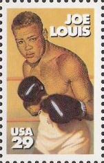 Joe Louis 29-cent U.S. postage stamp picturing Joe Louis