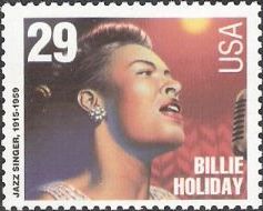 Billie Holiday 29-cent U.S. postage stamp picturing Billie Holiday