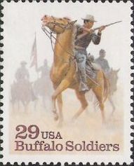 29-cent U.S. postage stamp picturing Buffalo Soldiers