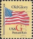 Non-denominated 20-cent U.S. postage stamp picturing American flag
