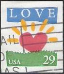 29-cent U.S. postage stamp picturing heart