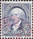 Blue $2 U.S. postage stamp picturing James Madison