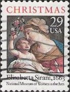 29-cent U.S. postage stamp picturing Elisabetta Sirani's Madonna and child painting