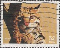 32-cent U.S. postage stamp picturing ocelot