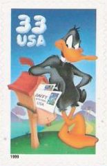 33-cent U.S. postage stamp picturing Daffy Duck