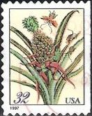 32-cent U.S. postage stamp picturing flowering pineapple