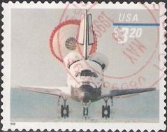 $3.20 U.S. postage stamp picturing space shuttle landing