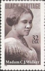 32-cent U.S. postage stamp picturing Madam C.J. Walker