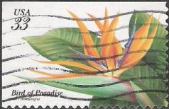 33-cent U.S. postage stamp picturing bird of paradise
