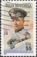 55-cent U.S. postage stamp picturing Billy Mitchell
