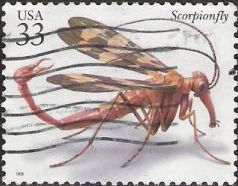 33-cent U.S. postage stamp picturing scorpionfly