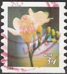 34-cent U.S. postage stamp picturing longiflorum lily