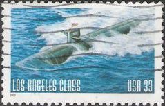 33-cent U.S. postage stamp picturing Los Angeles class submarine