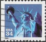 34-cent U.S. postage stamp picturing Statue of Liberty