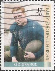 37-cent U.S. postage stamp picturing Red Grange