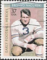 37-cent U.S. postage stamp picturing Bronko Nagurski