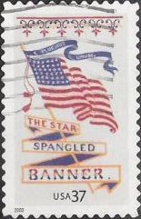 37-cent U.S. postage stamp picturing American flag