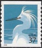 37-cent U.S. postage stamp picturing snowy egret