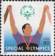 80-cent U.S. postage stamp picturing man wearing medal