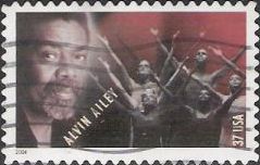 37-cent U.S. postage stamp picturing Alvin Alley and dancers