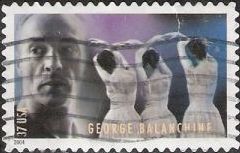 37-cent U.S. postage stamp picturing George Balanchine and dancers