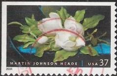 37-cent U.S. postage stamp picturing Martin Johnson Heade painting