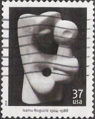 37-cent U.S. postage stamp picturing sculpture by Isamu Noguchi