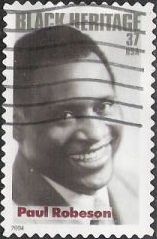 37-cent U.S. postage stamp picturing Paul Robeson