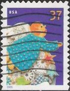 37-cent U.S. postage stamp picturing angel cookie