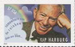 37-cent U.S. postage stamp picturing Yip Harburg