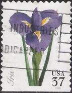 37-cent U.S. postage stamp picturing iris