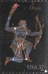 37-cent U.S. postage stamp picturing constellation Orion
