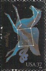 37-cent U.S. postage stamp picturing constellation Pegasus