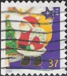 37-cent U.S. postage stamp picturing Santa Claus cookie