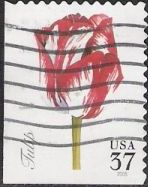 37-cent U.S. postage stamp picturing tulip