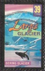 39-cent U.S. postage stamp picturing Bering Glacier