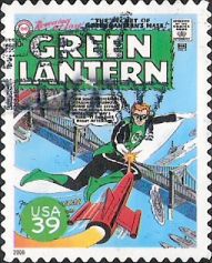 39-cent U.S. postage stamp picturing Green Lantern