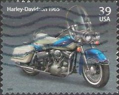 39-cent U.S. postage stamp picturing Harley-Davidson motorcycle