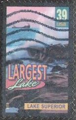 39-cent U.S. postage stamp picturing Lake Superior