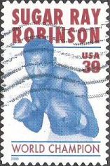 39-cent U.S. postage stamp picturing Sugar Ray Robinson