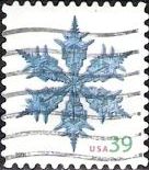 39-cent U.S. postage stamp picturing snowflake