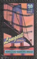 39-cent U.S. postage stamp picturing Verrazano-Narrows Bridge