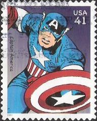 41-cent U.S. postage stamp picturing Captain America