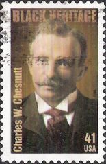 41-cent U.S. postage stamp picturing Charles W. Chesnutt