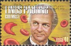 41-cent U.S. postage stamp picturing Linus Pauling